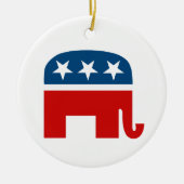 Republican Elephant Keramisch Ornament (Voorkant)