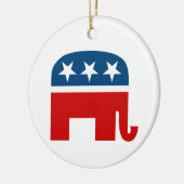 Republican Elephant Keramisch Ornament (Links)