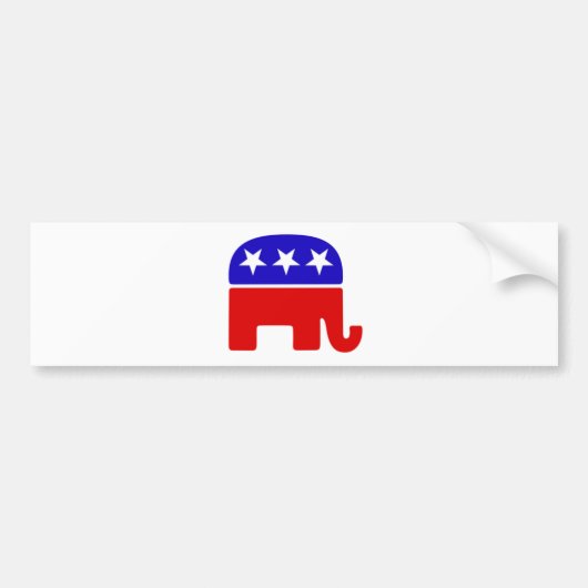 Republican Elephant Logo Bumpersticker (Voorkant)