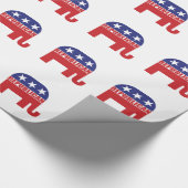 Republican Elephant Logo Cadeaupapier (Hoek)