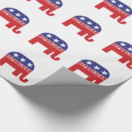 Republican Elephant Logo Cadeaupapier (Hoek)