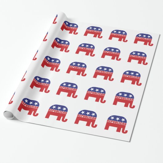Republican Elephant Logo Cadeaupapier (Uitgerold)