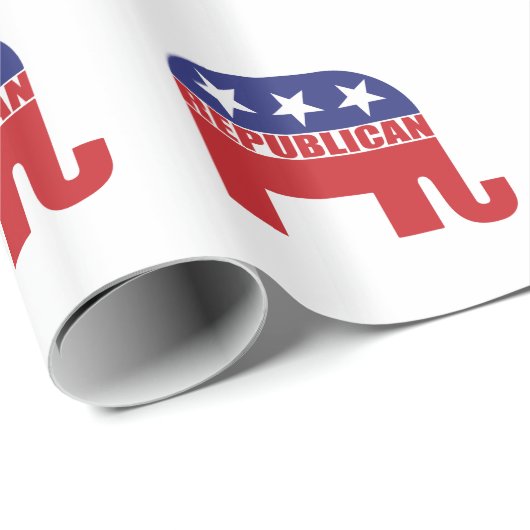 Republican Elephant Logo Cadeaupapier (Rol Hoek)