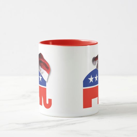 Republican Elephant met Pet van de kerstman Mok (Midden)