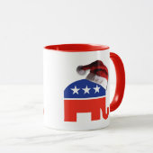 Republican Elephant met Pet van de kerstman Mok (Voorkant rechts)