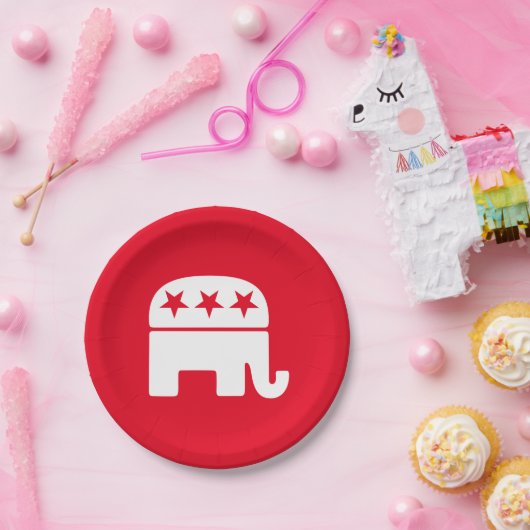 Republican Elephant personaliseren Papieren Bordje (Feest)