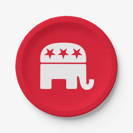 Republican Elephant personaliseren Papieren Bordje (Voorkant)