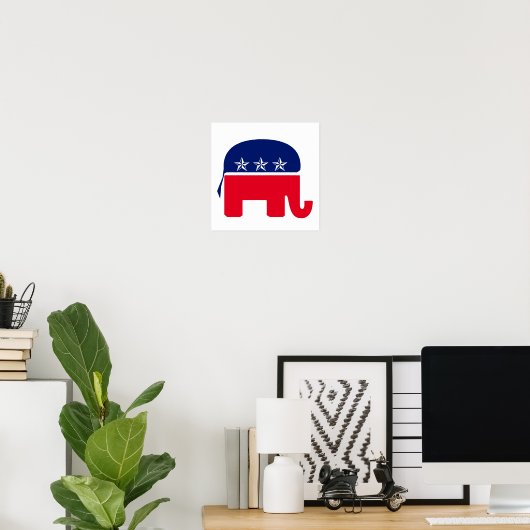 Republican Elephant Poster (Thuiskantoor)