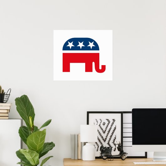 Republican Elephant Poster (Thuiskantoor)