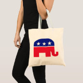 Republican Elephant Red, White en Blue Tote Bag (Voorkant (product))