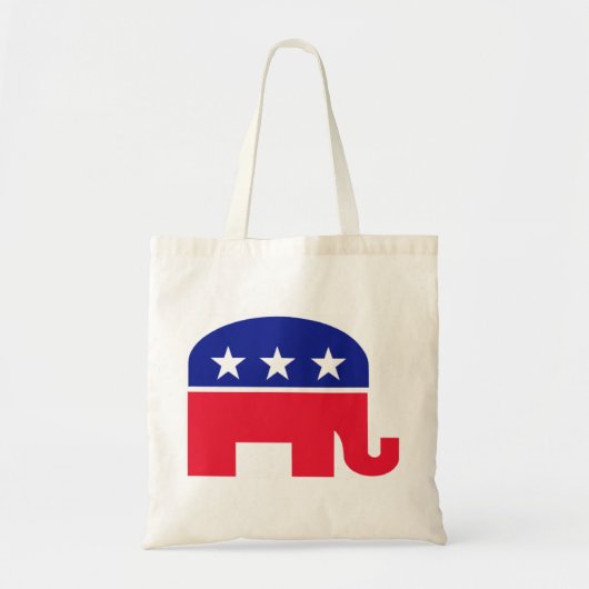 Republican Elephant Red, White en Blue Tote Bag (Voorkant)