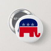 Republican Elephant Ronde Button 5,7 Cm (Voorkant /achterkant)
