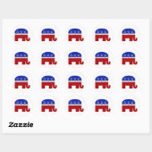 Republican Elephant Ronde Sticker (Vel)