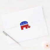 Republican Elephant Ronde Sticker (Envelop)
