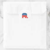 Republican Elephant Ronde Sticker (Tas)