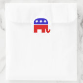 Republican Elephant Round Sticker (Tas)