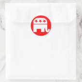 Republican Elephant Round Sticker (Tas)
