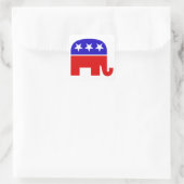 Republican Elephant Square Sticker (Tas)