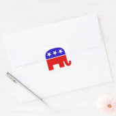 Republican Elephant Square Sticker (Envelop)
