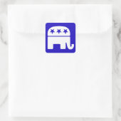 Republican Elephant Square Sticker (Tas)