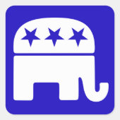 Republican Elephant Square Sticker (Voorkant)