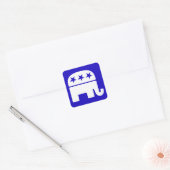 Republican Elephant Square Sticker (Envelop)