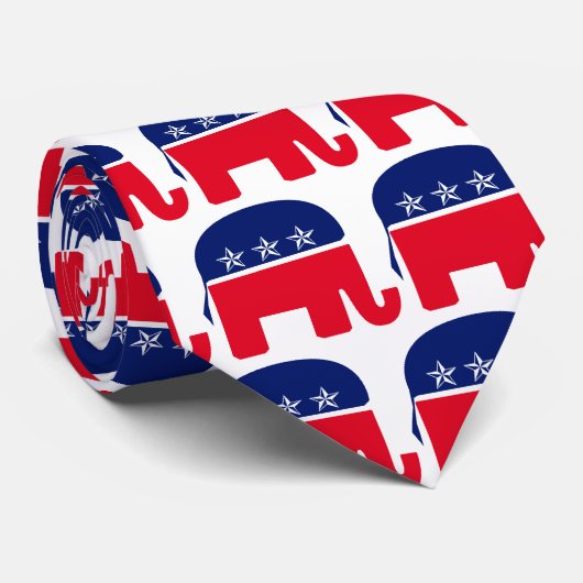 Republican Elephant Stropdas (Opgerold)