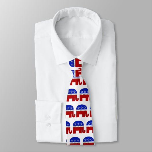 Republican Elephant symbool mannen stropdas (Gebonden)