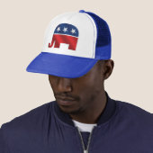 Republican Elephant Trucker Hat Trucker Pet (In situ)