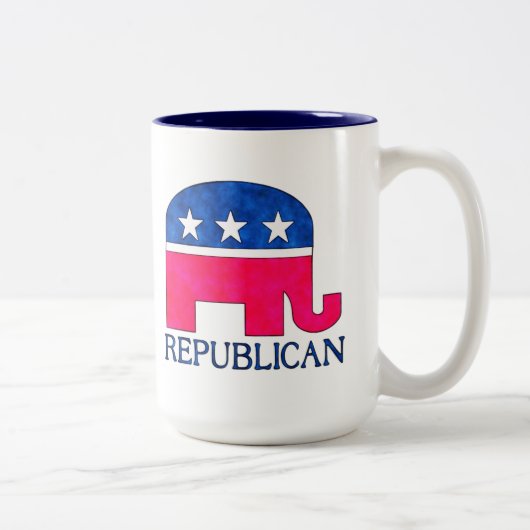 REPUBLICAN ELEPHANT TWEEKLEURIGE KOFFIEMOK (Rechts)