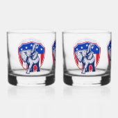 Republican Elephant Whisky Glas (Voorkant)