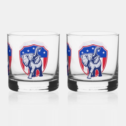 Republican Elephant Whisky Glas (Achterkant)