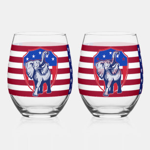 Republican Elephant Wijnglas Zonder Voet