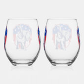 Republican Elephant Wijnglas Zonder Voet (Rechts)