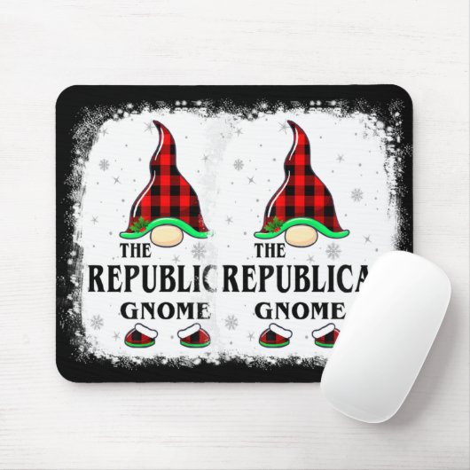 Republican Gnome Buffalo Plaid Matching Family Xma Muismat (Met muis)