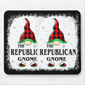 Republican Gnome Buffalo Plaid Matching Family Xma Muismat (Voorkant)