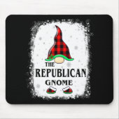 Republican Gnome Buffalo Plaid Matching Family Xma Muismat (Voorkant)