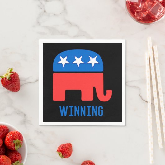 Republican GOP Elephant Winning Servet (Insitu)