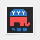 Republican GOP Elephant Winning Servet (Voorkant)