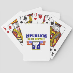 Republican, het feest van het vertrek pokerkaarten