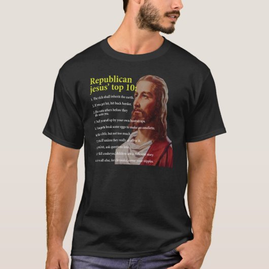 Republican jesus' t-shirt (Voorkant)