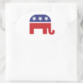 Republican Original Elephant Ovale Sticker (Tas)