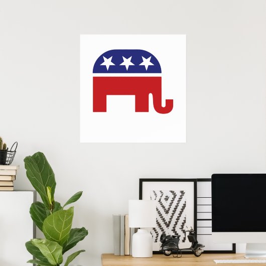 Republican Original Elephant Poster (Thuiskantoor)