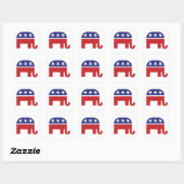 Republican Original Elephant Vierkante Sticker (Vel)