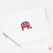 Republican Original Elephant Vierkante Sticker (Envelop)