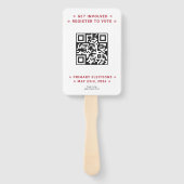 Republican Party Campaign Personalized QR & Photo Handwaaier (Achterkant)