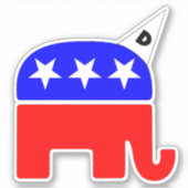 Republican Party Logo Dunce Sticker (Voorkant)