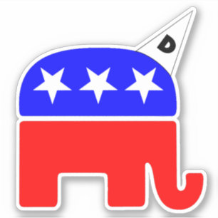 Republican Party Logo Dunce Sticker