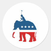 Republican Polo Ronde Sticker (Voorkant)