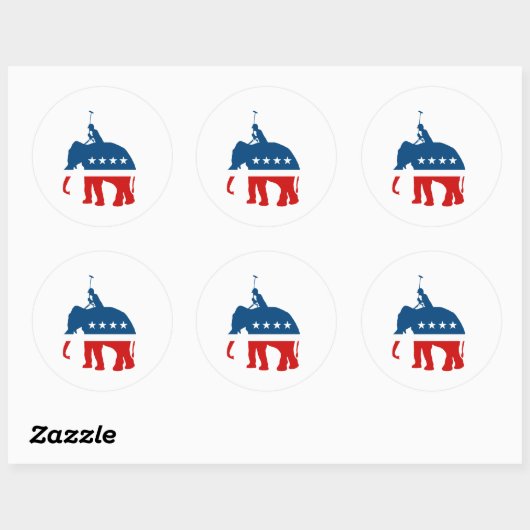Republican Polo Ronde Sticker (Vel)